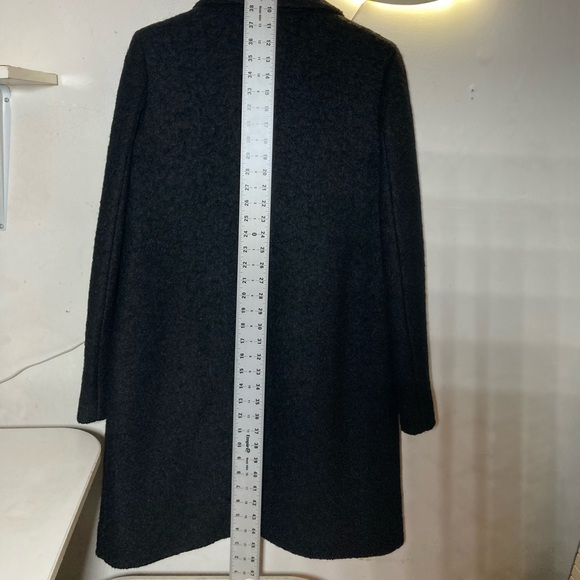 Black wool top coat Marc NY wool bucle style like new size small (2) - Picture 7 of 7